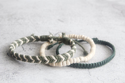 Beach Bracelets, Surfer bracelets, Yoga Boho Beaded Bracelet Gift for her, Mens bracelet set, Summer Gift, Gift for him