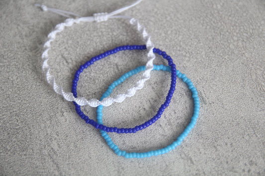 Beach Jewelry, Surfer bracelets for men and women, Boho Beaded Bracelet Set, beach bracelets, Summer bracelet set, Waterproof bracelets sets