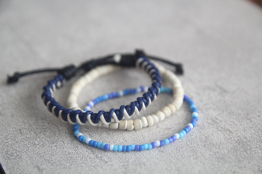 Surfer bracelets for men and women, Boho Beaded Bracelet Set, beach bracelets, Summer bracelet set, Waterproof bracelets set