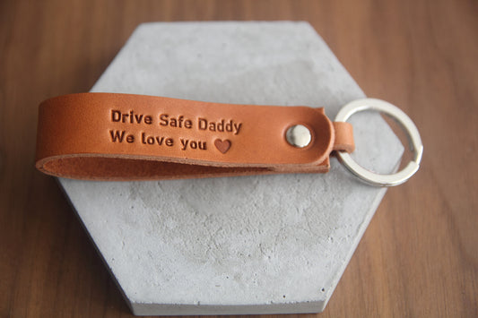 Gift for Him, Personalized Gift for Dad, Fathers Day Gift, Drive safe keychain
